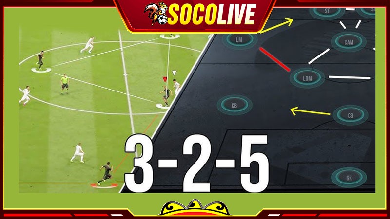 Sơ đồ bóng đá 3-2-5 là như thế nào?