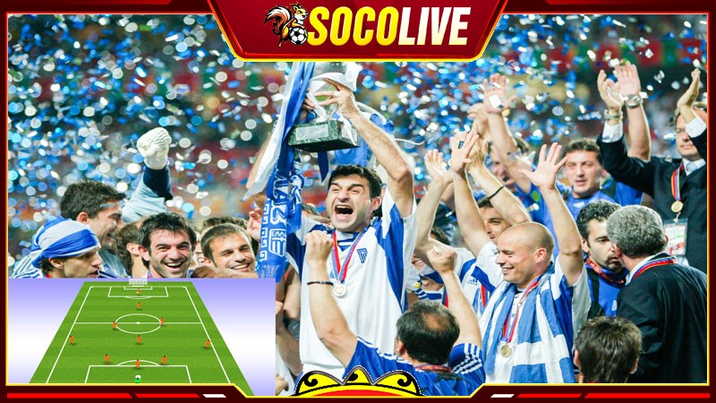 Ví dụ điển hình nhất của sơ đồ bóng đá 5-4-1 là đội tuyển Hy Lạp