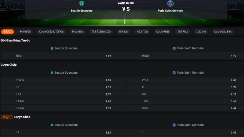 Seattle Sounders vs PSG