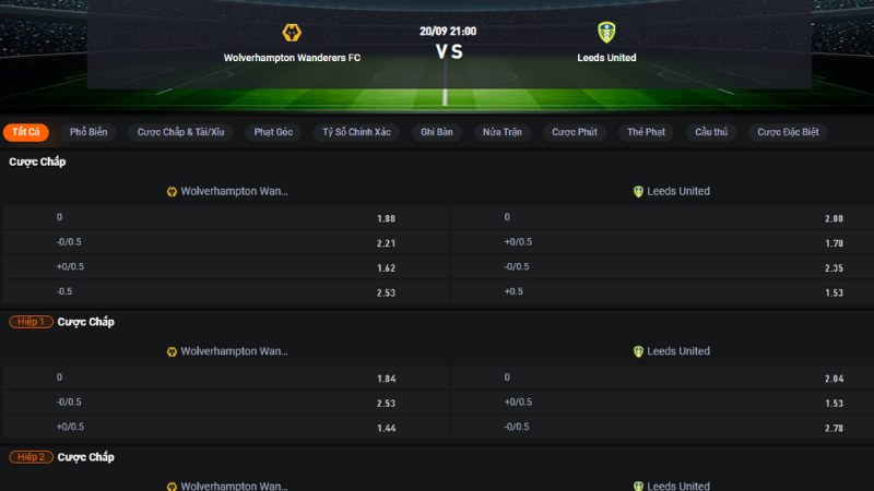 Wolves vs Leeds United