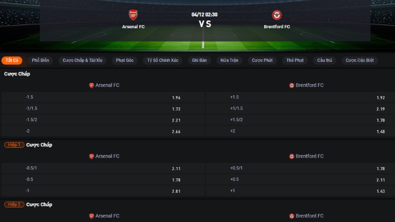 Arsenal vs Brentford